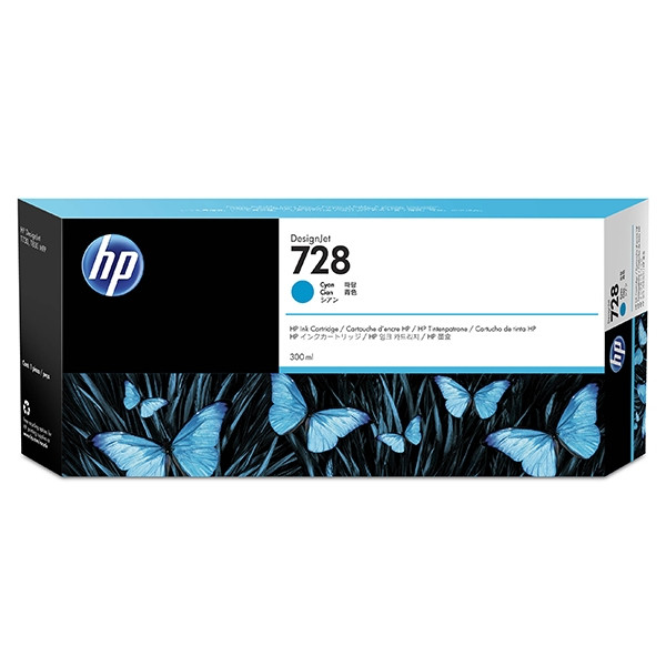 Tusz HP 728 Cyan / Błękitny 300 ml (F9K17A)