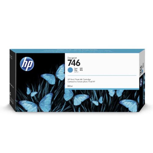 Tusz do plotera HP 746, cyan, 300ml (P2V80A)